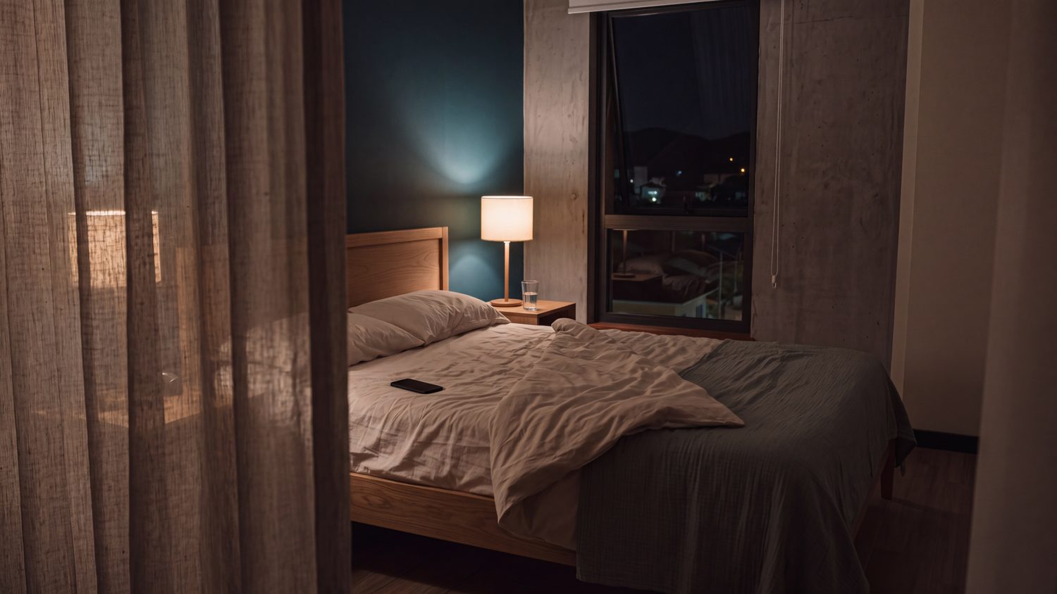 Quarto preparado para o descanso